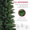 HOMCOM 7ft Unlit Artificial Christmas Tree, Pencil Slim Xmas Tree with Solid Stand and Realistic Branches, Green - Image 5