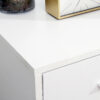 HOMCOM Freestanding Printer Stand Unit Office Desk Side Mobile Storage w/ Wheels 3 Drawers, 2 Open Shelves Modern Style 80L x 40W x 65H cm - White - Image 7
