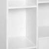 HOMCOM Sideboard Storage Cabinet Cupboard, Open Bookcase with 2 Doors 5 Compartments Wooden Modern Style for Living Room Bedroom Kitchen 80 x 23 x 123 cm, White - Image 7
