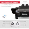 HOMCOM Kids Licensed Audi TT Ride-On Car 12V Battery w/ Remote Suspension Headlights and MP3 Player 2.5-5km/h Black - Image 4