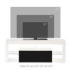HOMCOM TV Unit, LED TV Stand Cabinet, High Gloss TV Table with Lights and Storage Shelf for 55 inch TVs for Living Room, Bedroom, Black and White - Image 6