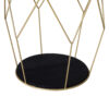 HOMCOM Round Coffee Table with Storage, Modern Sofa Side Table with Metal Frame, End Table for Bedroom, Living Room, Black and Gold, 45 x 45 x 48 cm - Image 6