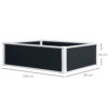Outsunny 221L Raised Garden Bed, Weather-resistant PP Planter Box Containers for Outdoor Patio Plant Flower Vegetable,100 x 80 x 30 cm - Image 2