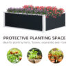 Outsunny 221L Raised Garden Bed, Weather-resistant PP Planter Box Containers for Outdoor Patio Plant Flower Vegetable,100 x 80 x 30 cm - Image 5