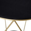HOMCOM Round Coffee Table with Storage, Modern Sofa Side Table with Metal Frame, End Table for Bedroom, Living Room, Black and Gold, 45 x 45 x 48 cm - Image 8