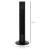HOMCOM 38" Oscillating Tower Fan with Remote Control, 3 Speed 4 Modes, LCD panel, 12-Hour Timer, Slim Cooling Fan for Home Bedroom Office, Black - Image 2