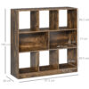 HOMCOM 3-Tier Bookcase, Storage Shelf Unit with Open Compartments, for Living Room, Bedroom, Office, Divider, 97.5 x 30 x 100 cm, Rustic Brown - Image 2