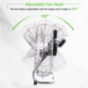 HOMCOM 20" Chrome Metal Floor Fan with Tilting, High Velocity, 3 Speed, Portable Gym Fan for Home Office, Silver - Image 5