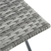 Outsunny 2-Seater Chair Bistro Set Garden Patio Table & Chair Black Rattan Furniture Grey - Image 8