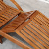 Outsunny Outdoor Garden Patio Wooden Sun Lounger Foldable Recliner Deck Chair Day Bed Furniture with Wheels - Image 8
