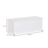 HOMCOM 113L Storage Chest, Storage Box with Flip-Top Lid and 2 Safety Hinges, Storage Trunk for Living Room, Entryway, 100 x 40 x 40 cm, White - Image 2