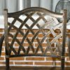 Outsunny 5-Piece Outdoor Furniture Dining Set, Cast Aluminum Conversation Set Includes 4 Chairs and Φ90cm Round Table with Φ50mm Umbrella Hole for Patio Garden Deck, Flower Design - Image 8