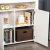 HOMCOM LED Storage Cabinet, Cupboard with High Gloss Front and RGB Lighting, Modern Sideboard for Entryway, Dining Area, Living Room, White - Image 8