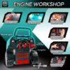 HOMCOM Kids Truck Engine Toy Set, with Horn, Light, Car Key, for Ages 3-5 Years - Teal - Image 4