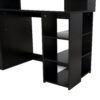 HOMCOM Computer Desk with Drawers and Storage Shelves, Reception Desk, Study Workstation for Home Office, 137 x 55 x 92cm, Black - Image 8