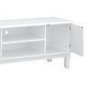 HOMCOM TV Stand for TV up to 55", 2 Doors TV Cabinet with Open Storage Shelves and Cable Management, TV Table Unit for Living Room Bedroom Entertainment Room, 120L x 45W x 50.5H, White - Image 8