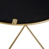HOMCOM Round Coffee Table with Storage, Modern Sofa Side Table with Metal Frame, End Table for Bedroom, Living Room, Black and Gold, 45 x 45 x 48 cm - Image 7