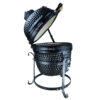 Outsunny Cast Iron Ceramic Charcoal BBQ Oven Black - Image 8