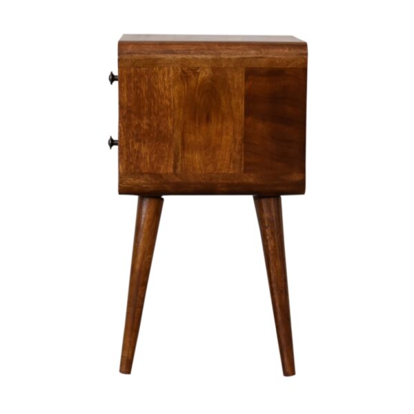 Mini Chestnut Curved Bedside - Image 9