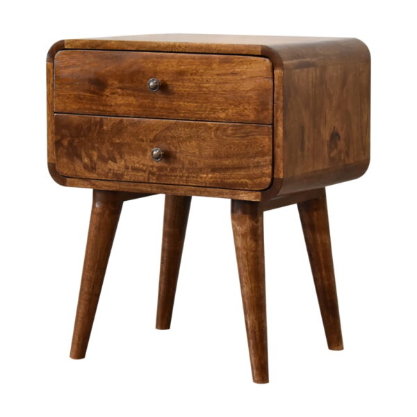 Curved Chestnut Bedside - Image 3