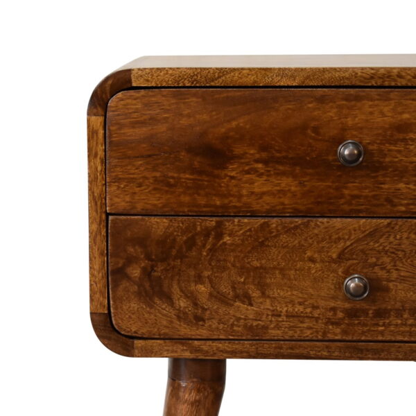 Curved Chestnut Bedside - Image 4