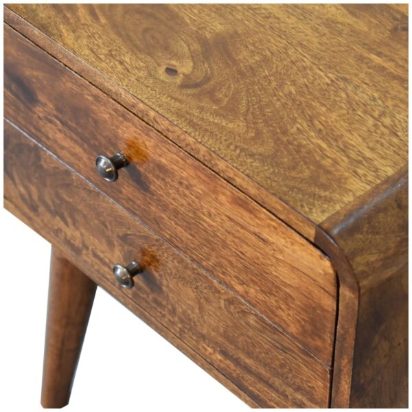 Curved Chestnut Bedside - Image 5