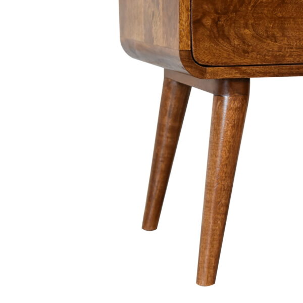 Curved Chestnut Bedside - Image 7