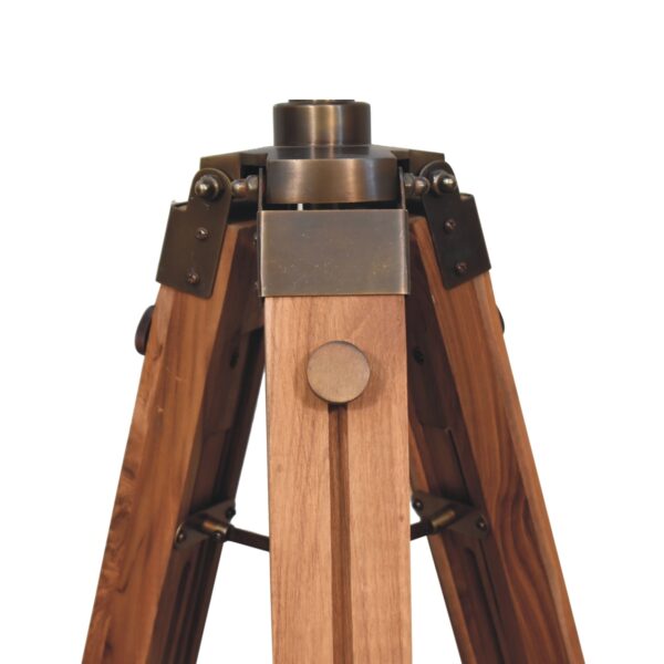 Brass Antique Tripod Fold Spotlight Floor Lamp - Image 6