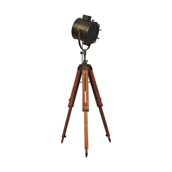 Caged Brass Spotlight Floor Lamp - Image 2