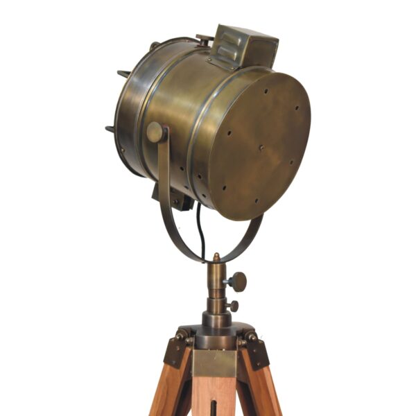 Caged Brass Spotlight Floor Lamp - Image 5