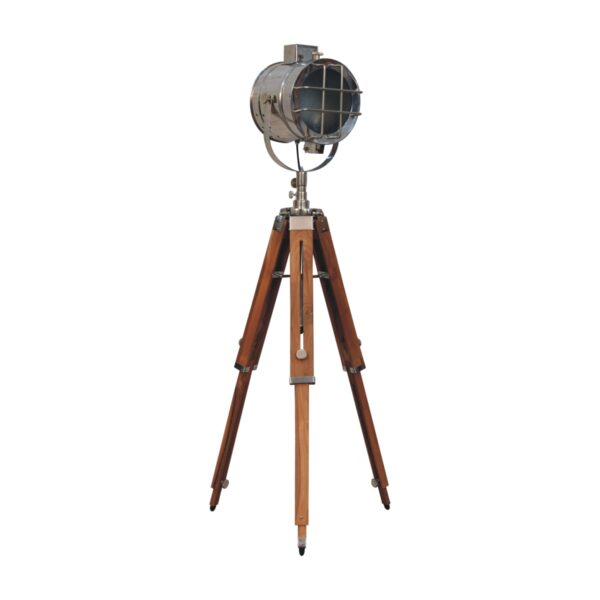 Caged Chrome Spotlight Floor Lamp - Image 2
