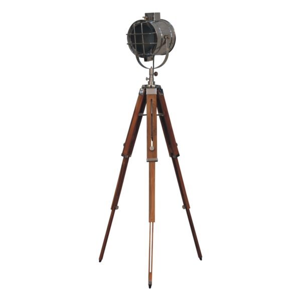 Caged Chrome Spotlight Floor Lamp - Image 3