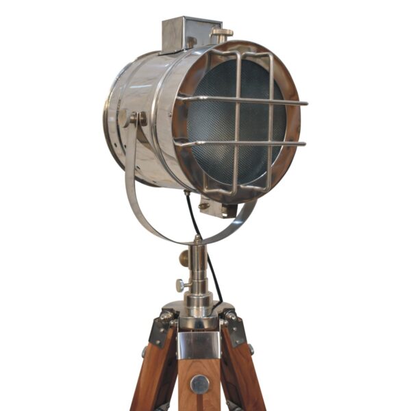 Caged Chrome Spotlight Floor Lamp - Image 4