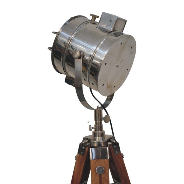 Caged Chrome Spotlight Floor Lamp - Image 5