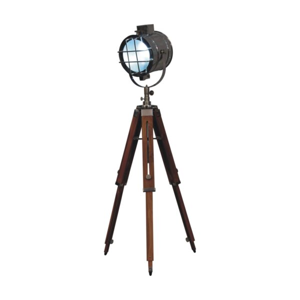 Caged Chrome Spotlight Floor Lamp - Image 7