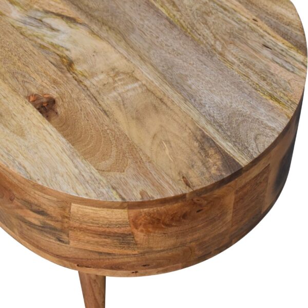 Mini Oak-ish Rounded Coffee Table - Image 4