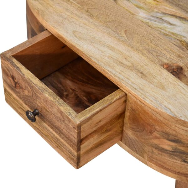 Mini Oak-ish Rounded Coffee Table - Image 5