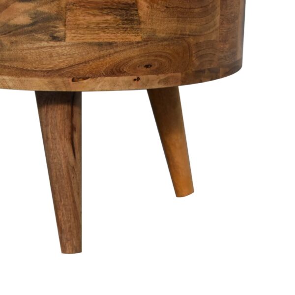 Mini Oak-ish Rounded Coffee Table - Image 7