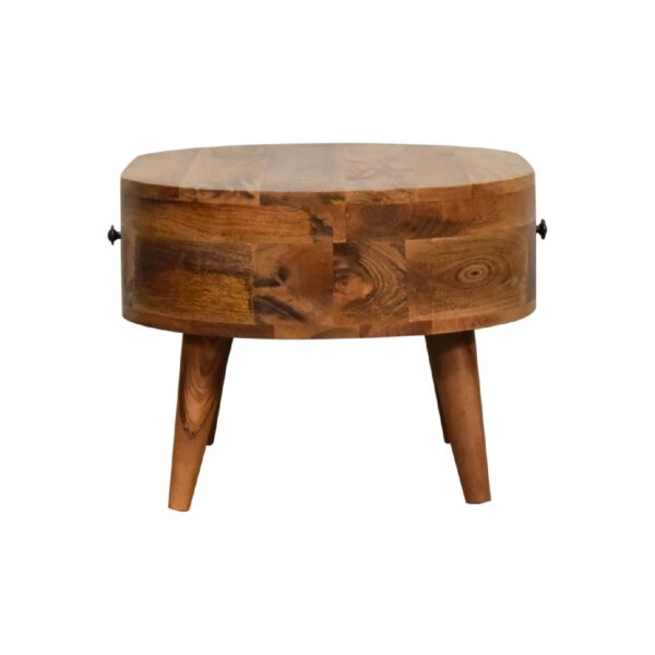 Mini Oak-ish Rounded Coffee Table - Image 8