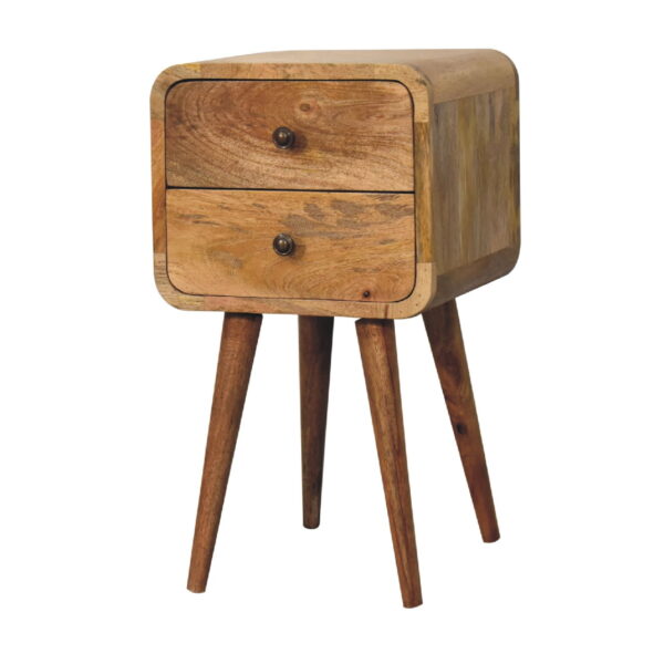 Mini Oak-ish Curved Bedside - Image 2
