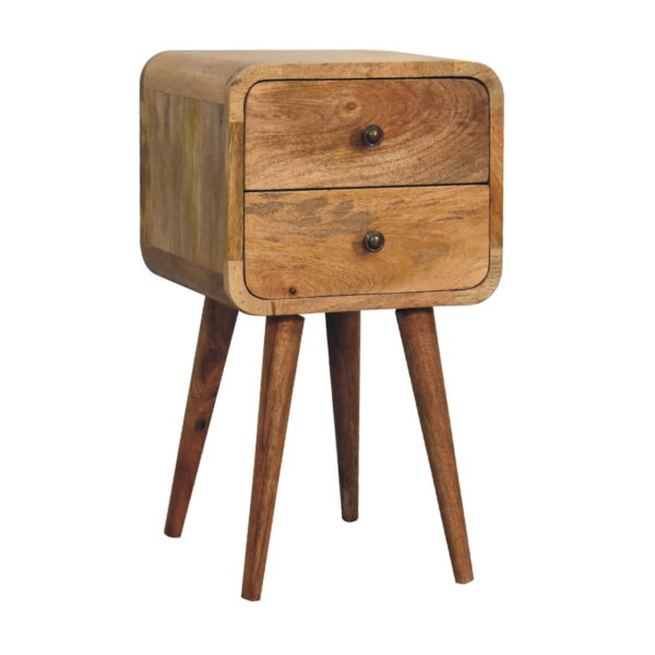 Mini Oak-ish Curved Bedside - Image 3