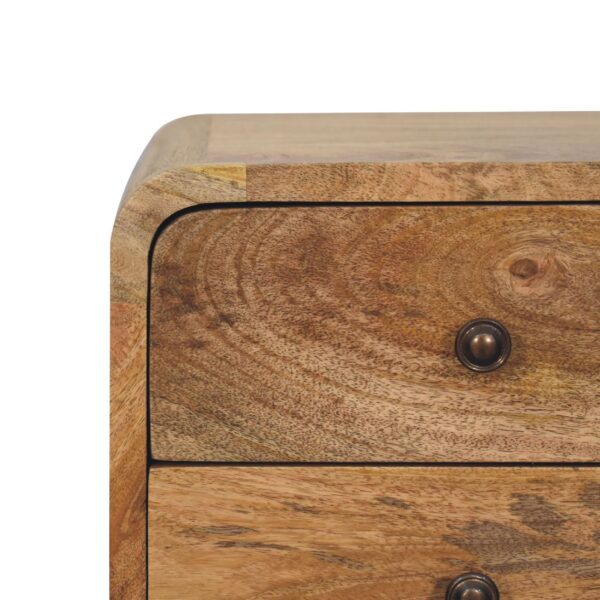 Mini Oak-ish Curved Bedside - Image 4