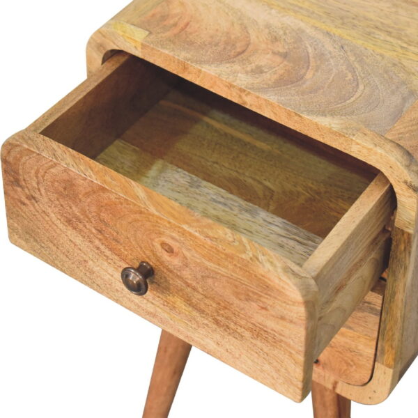 Mini Oak-ish Curved Bedside - Image 5