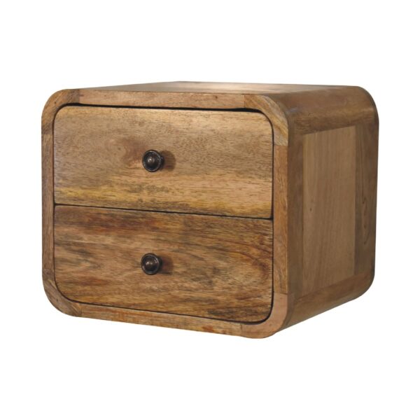 Mini Curve Oak-ish Floating Bedside - Image 3