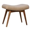 Boucle Cream Curved Bench - Image 3