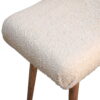 Boucle Cream Curved Bench - Image 5