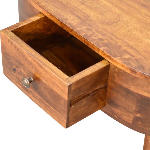 Mini Chestnut Rounded Coffee Table - Image 6