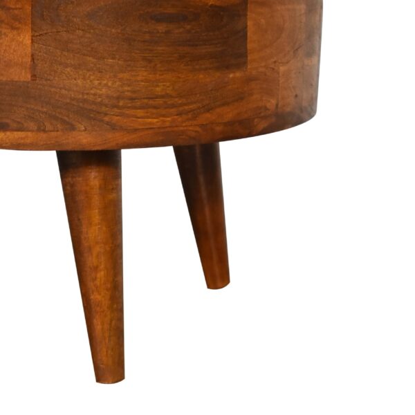 Mini Chestnut Rounded Coffee Table - Image 7