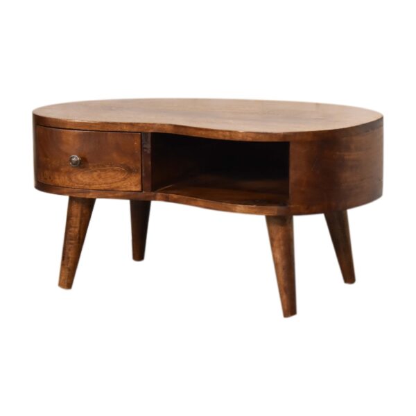 Mini Chesnut Wave Coffee Table - Image 2