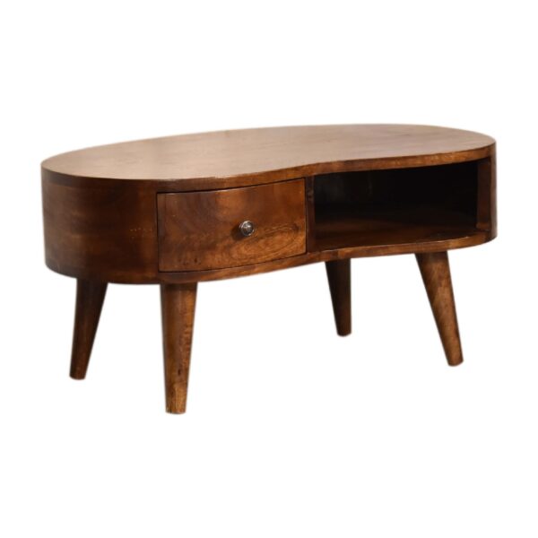 Mini Chesnut Wave Coffee Table - Image 3